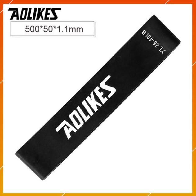 Bộ 6 dây đàn hồi kháng lực Aolikes ld 3601 miniband cao su tập mông chân hông eo bụng đùi fitness gym thể hình
