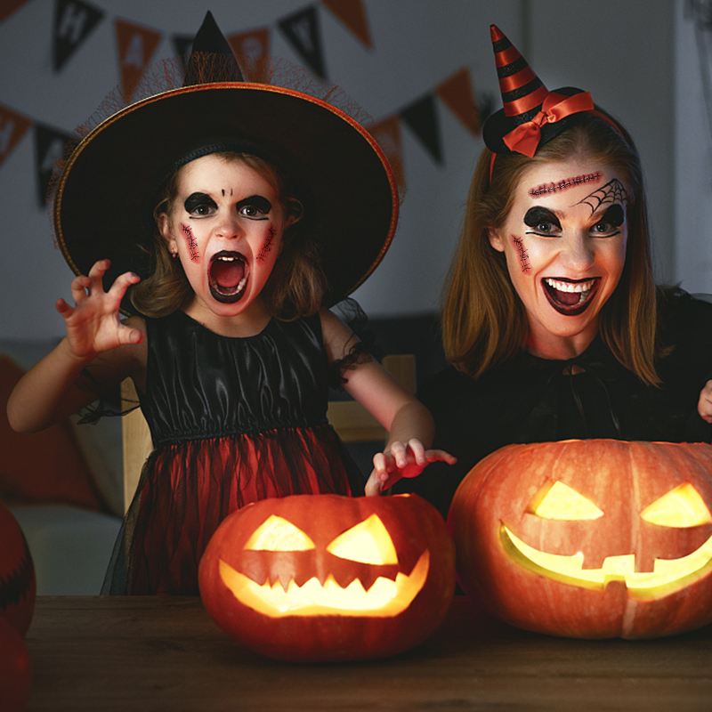 Hình Xăm Dán Tạm Thời Chống Nước Phong Cách Halloween Độc Đáo