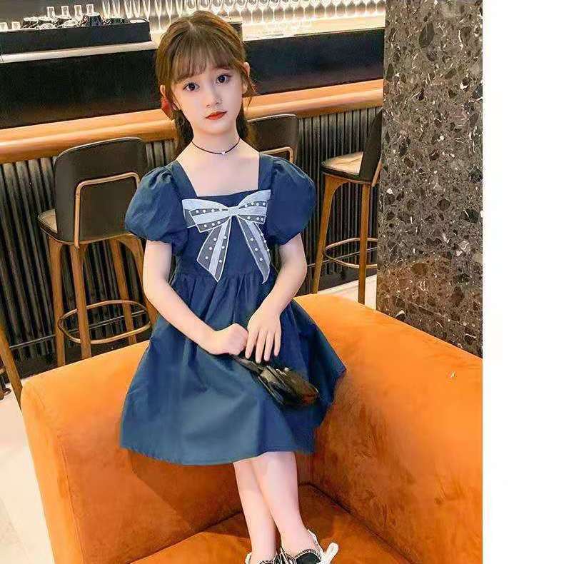 Đầm Đính Nơ Thời Trang Mùa Hè Hàn Quốc Cho Bé Gái 1-2 - 3-4 - 5 Đến 6-7 Đến 8 To 9-10 Đến 11-12 - 13 Tuổi 2022 Mới