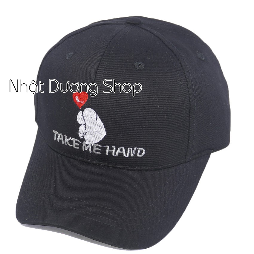 [ Nhiều màu ] Nón kết Take Me Hand Mũ lưỡi trai bắn trái tim mũ mũ thời trang khóa xịn, chất liệu vải cotton thoáng mát
