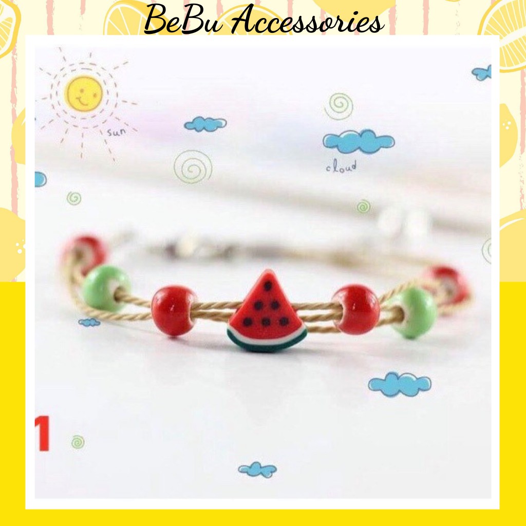 FREESHIP 99K TOÀN QUỐC_Tổng hợp 13 mẫu vòng tay gốm trái cây, thú cưng cực dễ thương