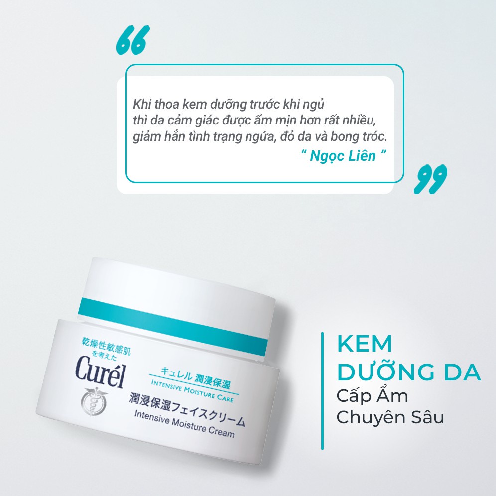 Kem Dưỡng Da Cấp Ẩm Chuyên Sâu Curel Intensive Moisture Care Intensive Moisture Cream 40g