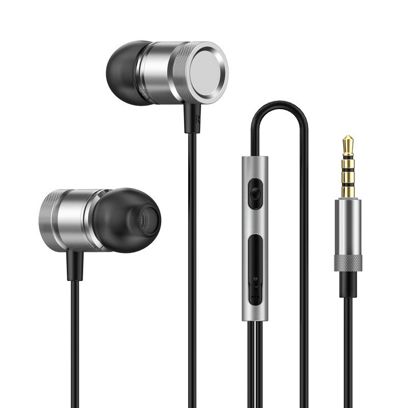 Tai nghe nhét tai Jack 3.5mm âm Bass có micro thiết kế tiện dụng