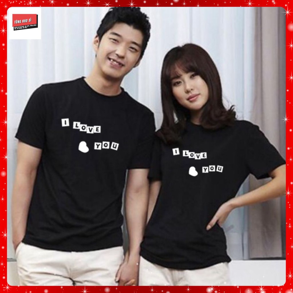 💥 Tổng Kho Sỉ Áo Thun 💥 Free Ship Áo Đôi Nam Nữ UNISEX I LOVE YOU Mua Nhiều Giảm Giá | Áo Thun Thiết Kế