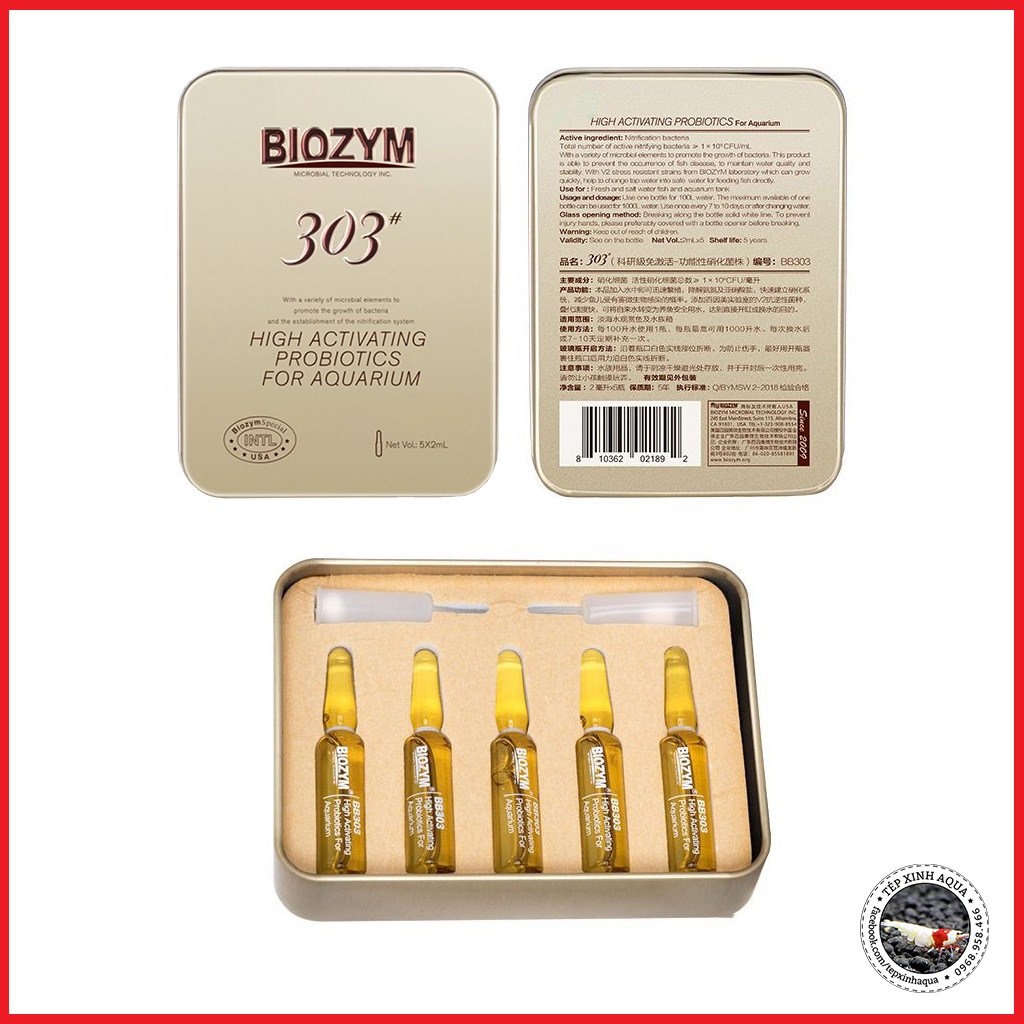Vi sinh sống BioZym 303 - Vi sinh cá cảnh, tép cảnh