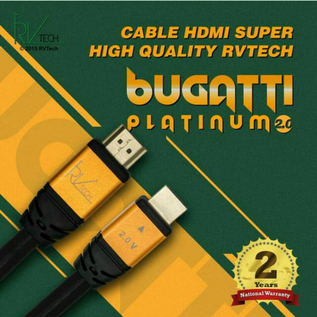 Dây Cáp Hdmi Phiên Bản 2.0 (4K). Ultra Hd. 10 M. Warranty 2 Yrs. Buggati Version (Rvtech) Toàn Bộ Hành Động Đồng