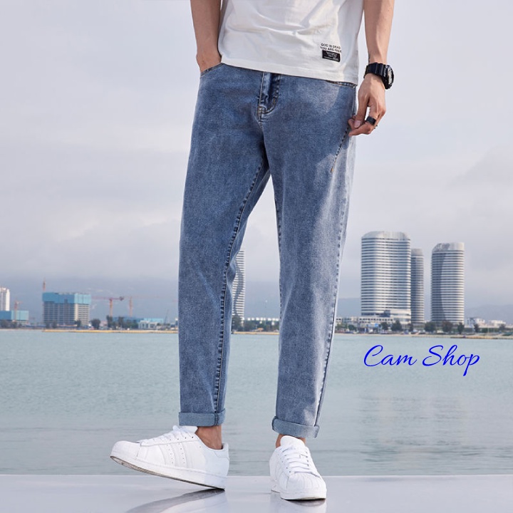 Quần jean quần bò baggy nam nữ ống rộng unisex phong cách Hàn Quốc Cam Shop C03