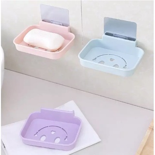 Kệ để bánh xà phòng gắn tường - Khay để xà bông dán tường hình mặt cười