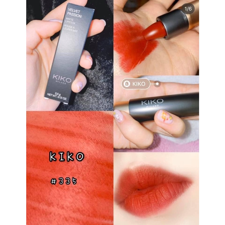 Son lì kiko Velvet Passion Matte Lipstick màu 304-305-330-310-311-312-316-309-335-337-334-336-338-339