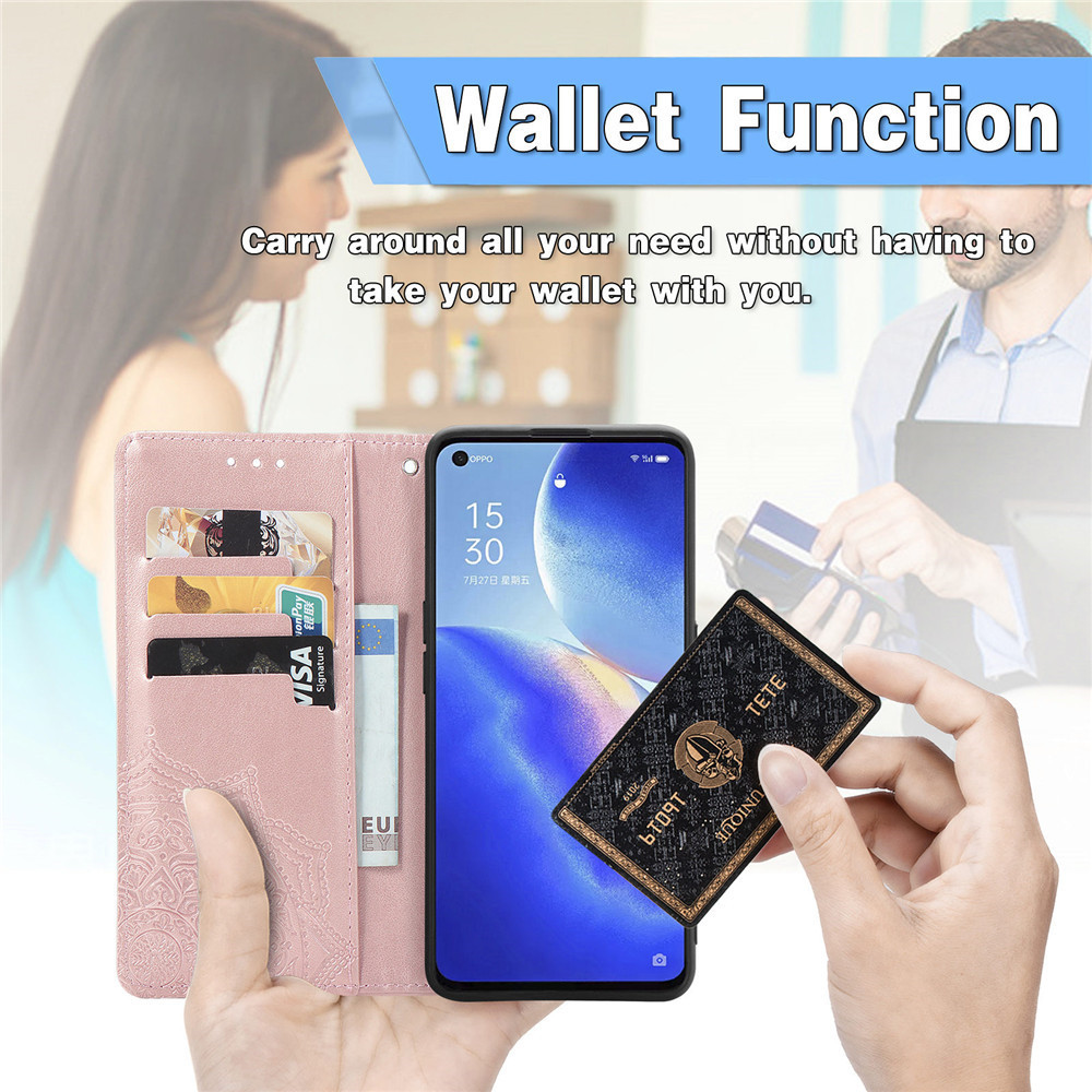 Ốp lưng điện thoại dạng ví da PU lật dành cho OPPO Reno4 Pro 4G 5G Reno5 Reno 5 Pro Casing