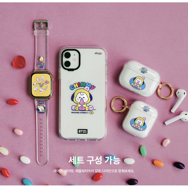 Ốp lưng BT21 Baby x Elago chống sốc iphone 11 | Jelly Candy phone case (chính hãng)