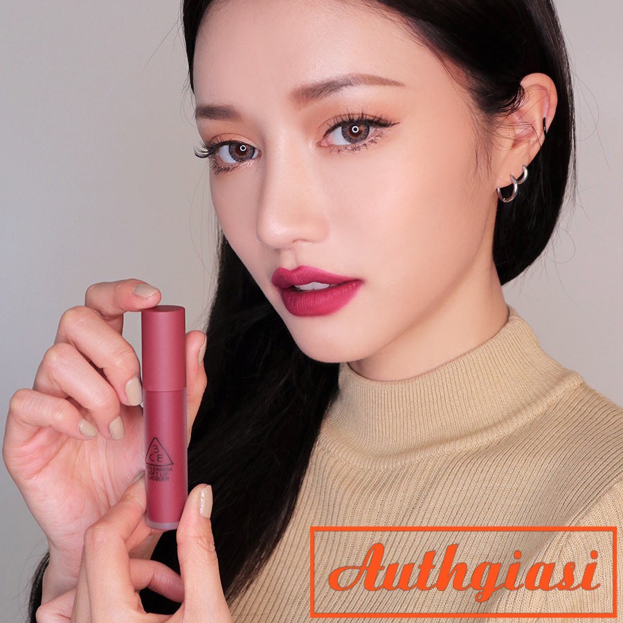 [Siêu Hot] Son kem 3CE Soft Lip Lacquer #Midnight Bottle (Tím Hồng)