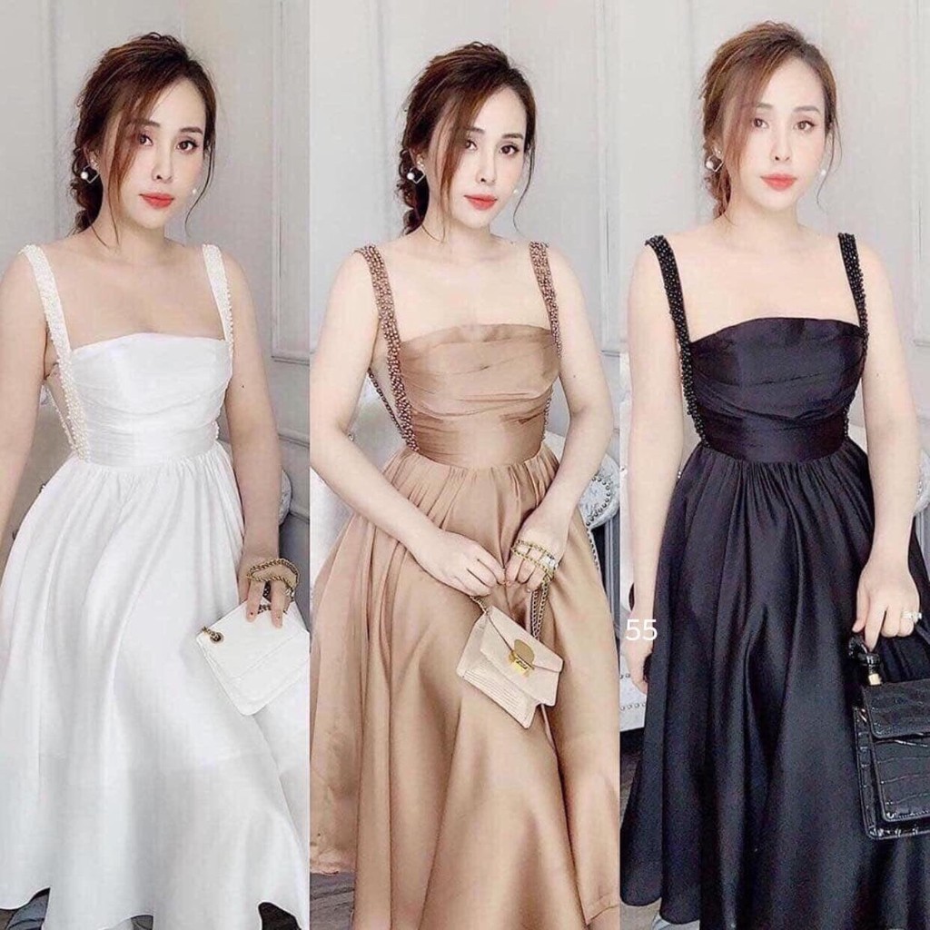 Đầm dự tiệc đính hạt phi cao cấp siêu đẹp