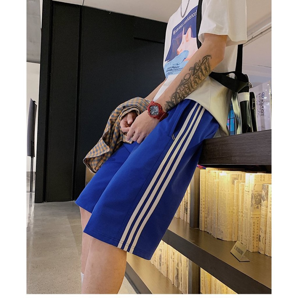 Quần Short Nam 3 Sọc Kiểu Dáng Hàn Quốc- Thời Trang Unisex
