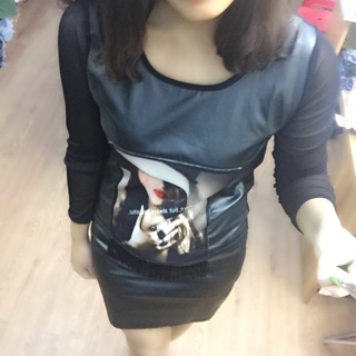 Sale off Váy da phối ren