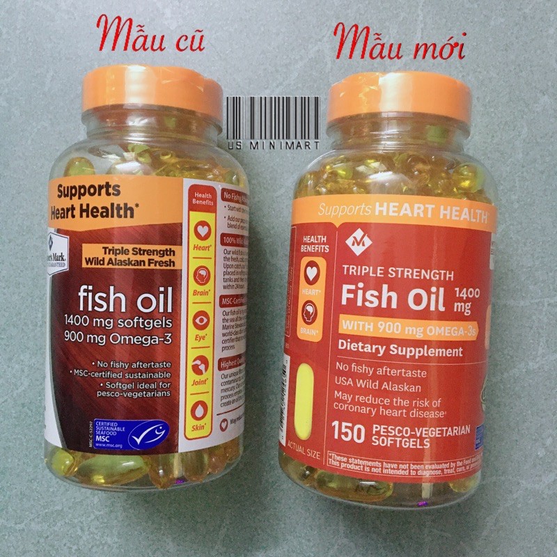 Hộp dầu cá fish oil 1400mg,900mg ome ga 3