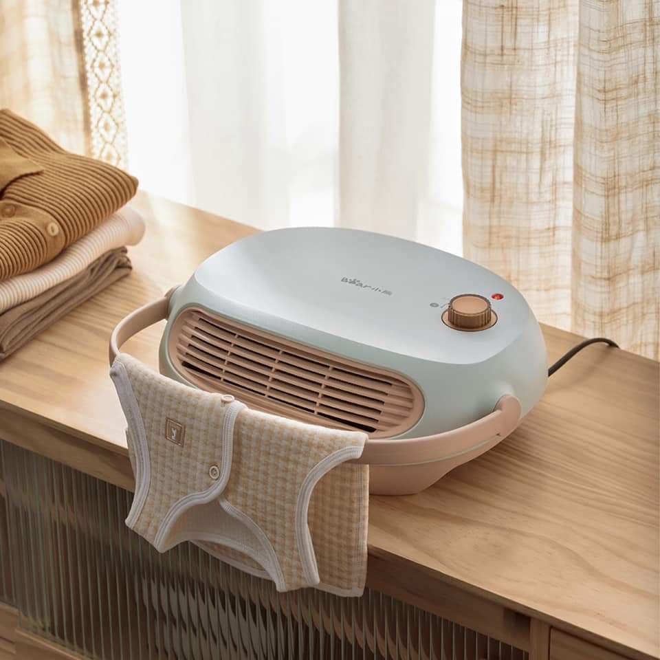 [ Sẵn hàng] Máy sưởi chống nước , quạt sưởi để bàn Bear DNQ-A19B1, cao cấp chính hãng BH 12 tháng