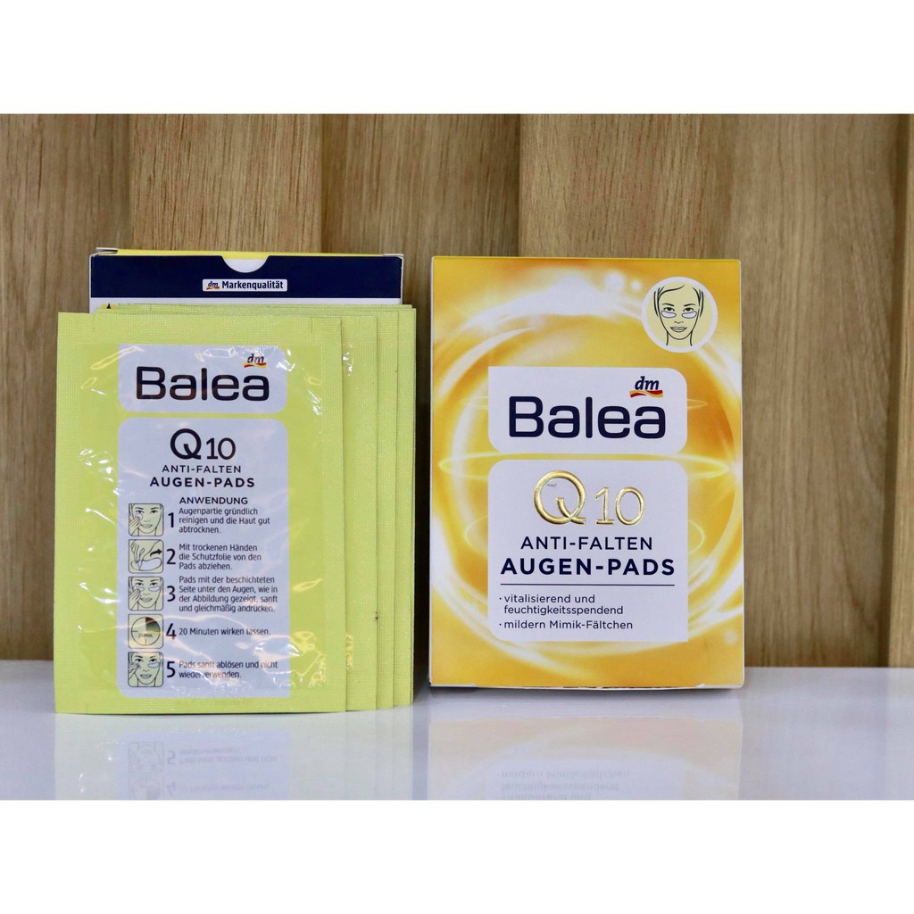 Hàng Chuẩn ĐứcMiếng đắp mắt Balea Q10 Anti falten Augen Pads