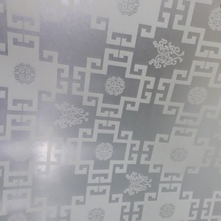 Decal dán kính Khổ 90cm Hoa văn chữ thọ