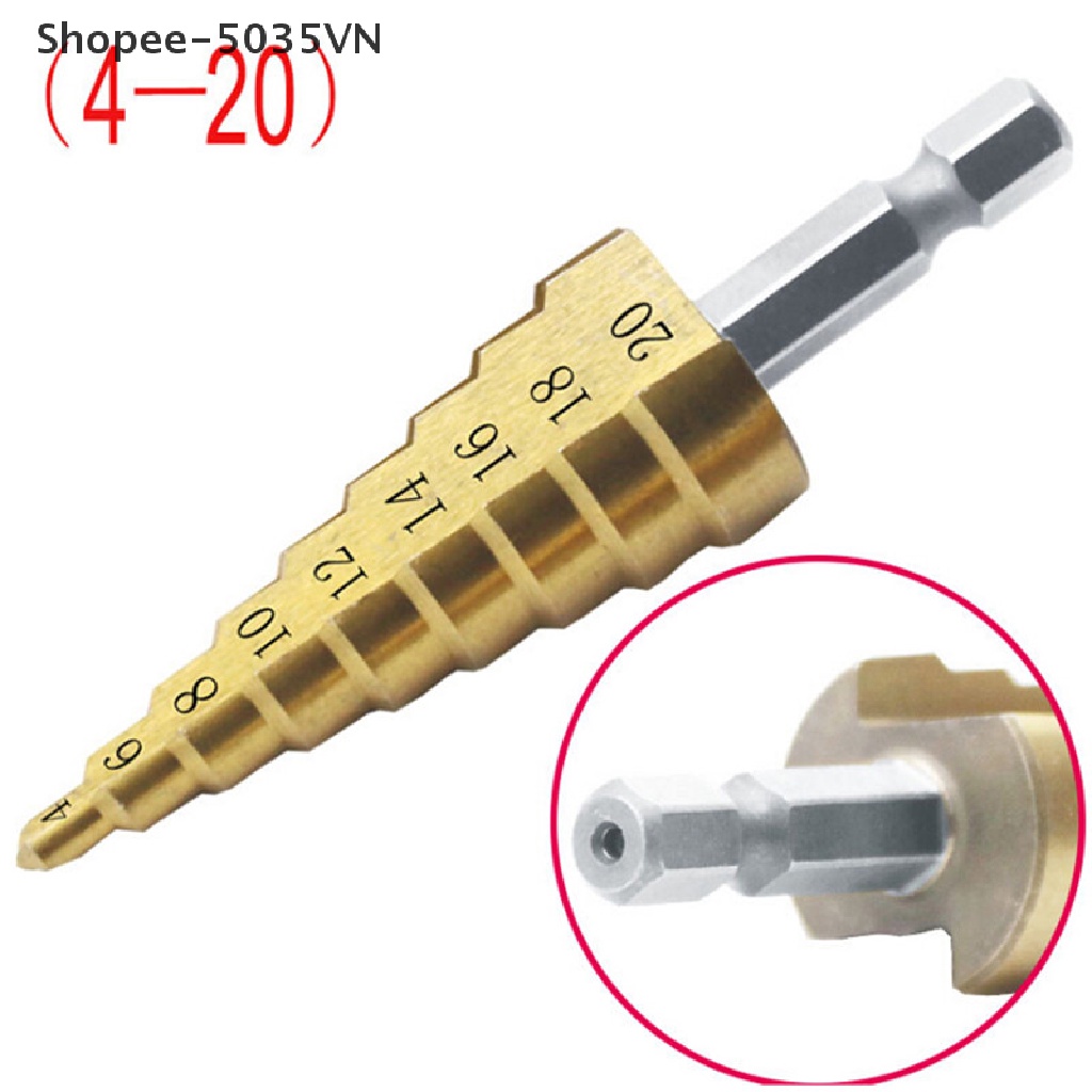 Bộ Mũi Khoan Lỗ Bằng Thép Titan Kích Thước 4-12 / 20 / 32mm Chuyên Dụng