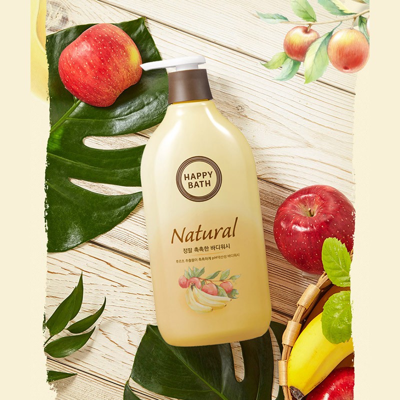 Sữa Tắm Happy Bath (Real Chokchok) Natural Body Wash 900ml Daily Beauty Official