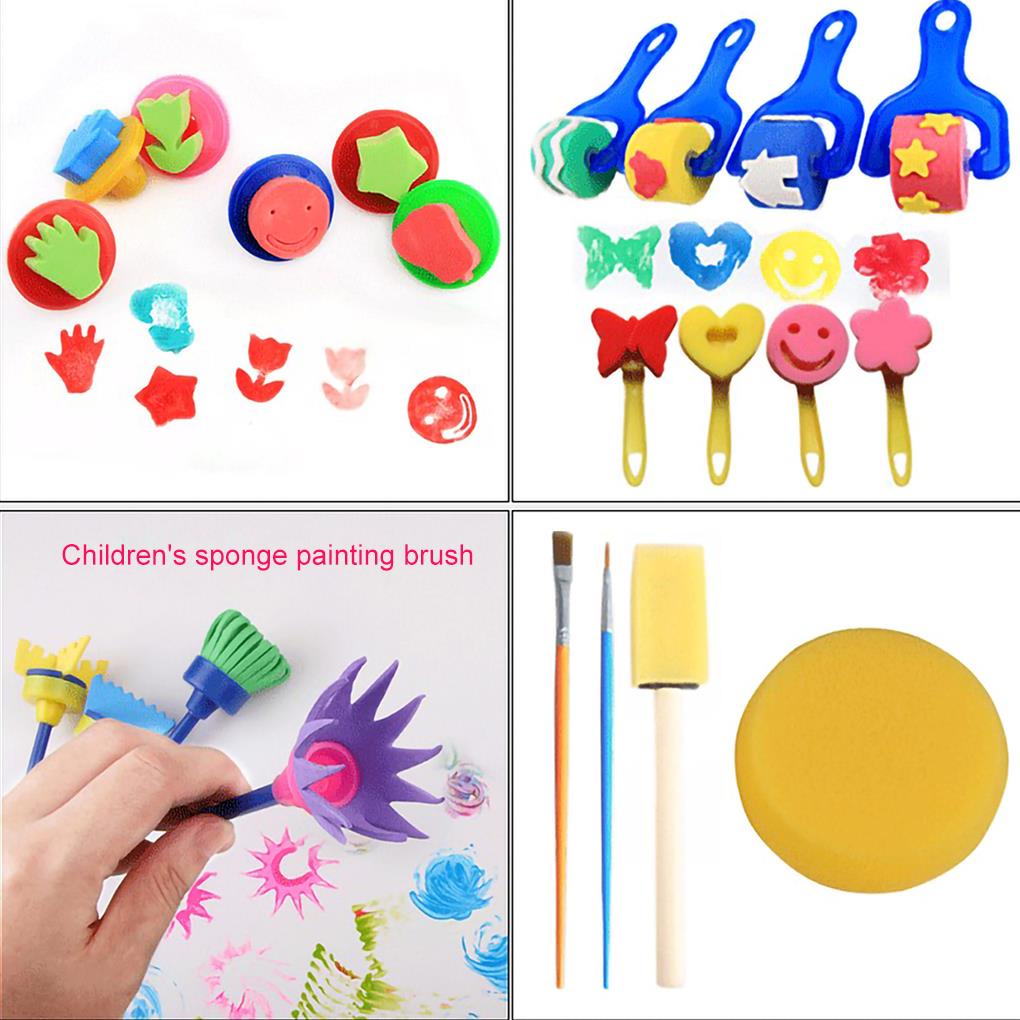 Set 30 Cọ Xốp Vẽ Tranh Giáo Dục Sớm Cho Bé