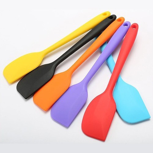 Cây vét bột spatula silicon đúc 21cm (Phới silicon) Phới vét đồ đá xay silicon 21cm (vét kem, vét bột, làm bánh)