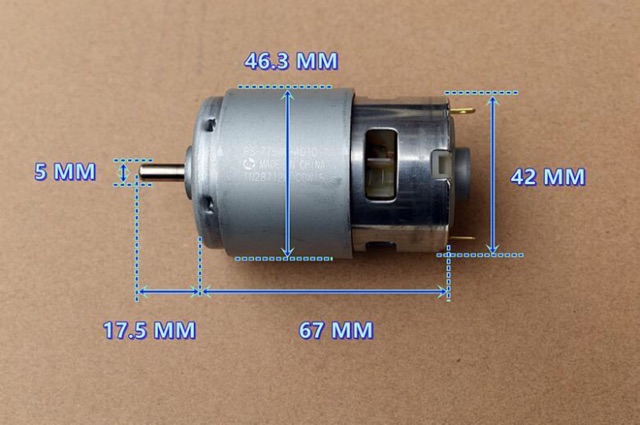 Motor 775 động cơ 775 MABUCHI thương hiệu Nhật Bản 14.4V chế khoan pin