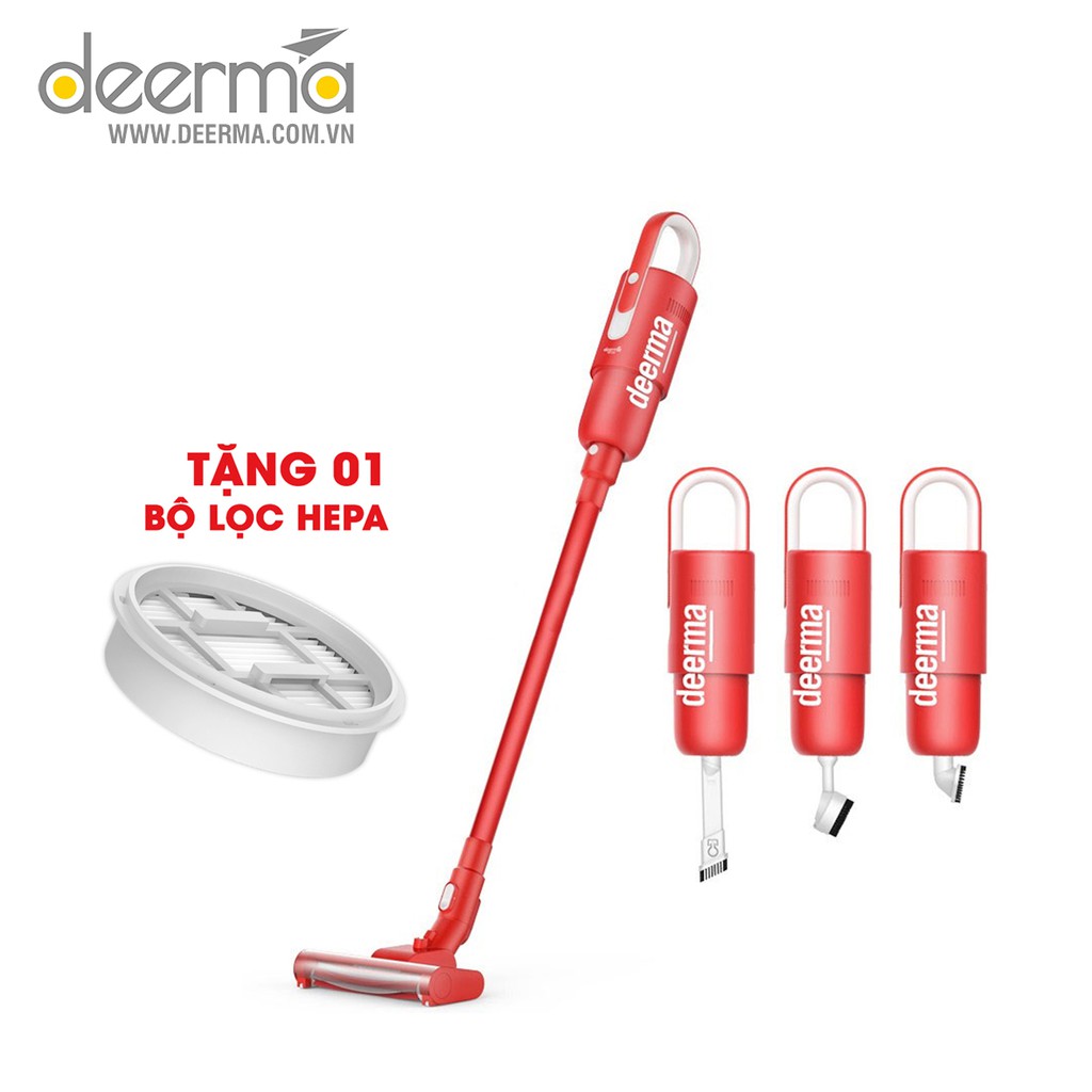[Mã ELMS5 giảm 7% đơn 300K] (Tặng lọc dự phòng) Máy hút bụi không dây Deerma VC21 (Red Edition) | BigBuy360 - bigbuy360.vn