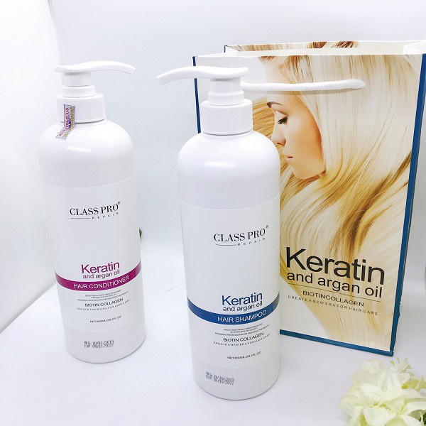 SET GỘI XẢ, CẶP GỘI XẢ KERATIN CLASS PRO 800ML PHỤC HỒI, KÍCH THÍCH MỌC TÓC|HÀNG CHÍNH HÃNG