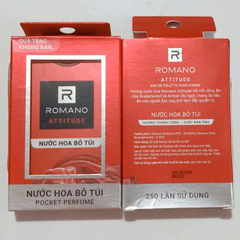 (5 MÙI) Nước hoa Romano cao cấp dành cho nam 18ml