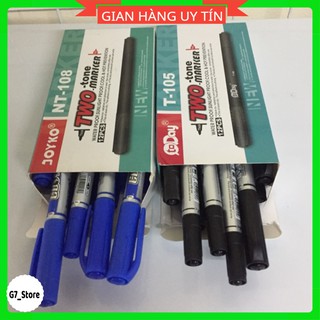 Hộp 12 bút dạ kính,bút lông dầu 2 đầu, bút ghi đĩa CD