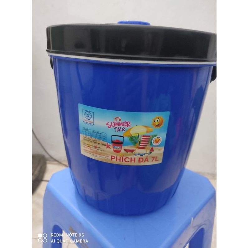 Phích đá, thùng đá giữ nhiệt tròn Việt Nhật. Dung tích từ 3 Lít - 15 Lít. Thùng 3 lớp giữ nhiệt đến 12 giờ