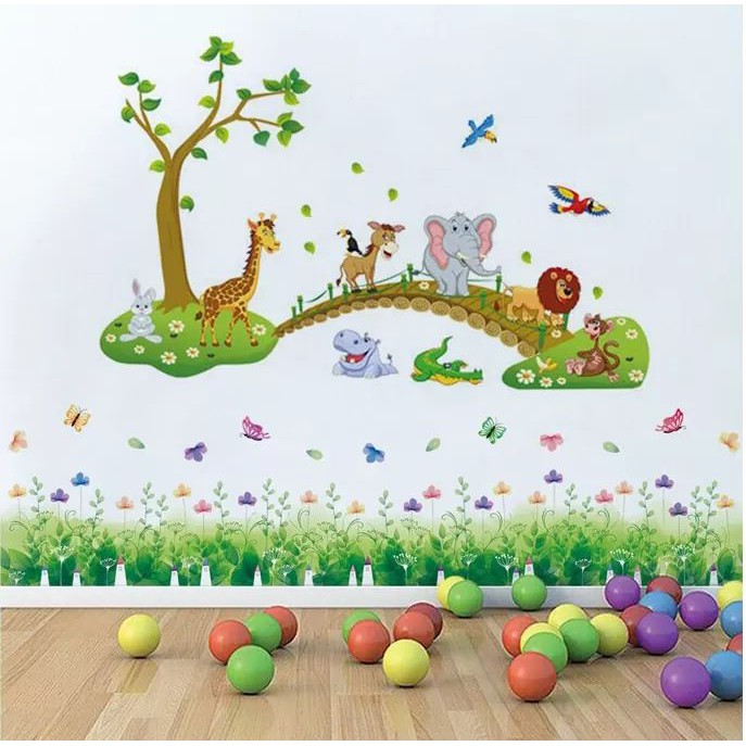  20 mẫu Combo 2 decal dán tường động vật cho bé | BigBuy360 - bigbuy360.vn