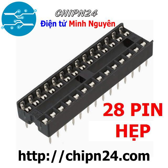 [4 CÁI] ĐẾ IC 28P Khe Hẹp (DIP28)