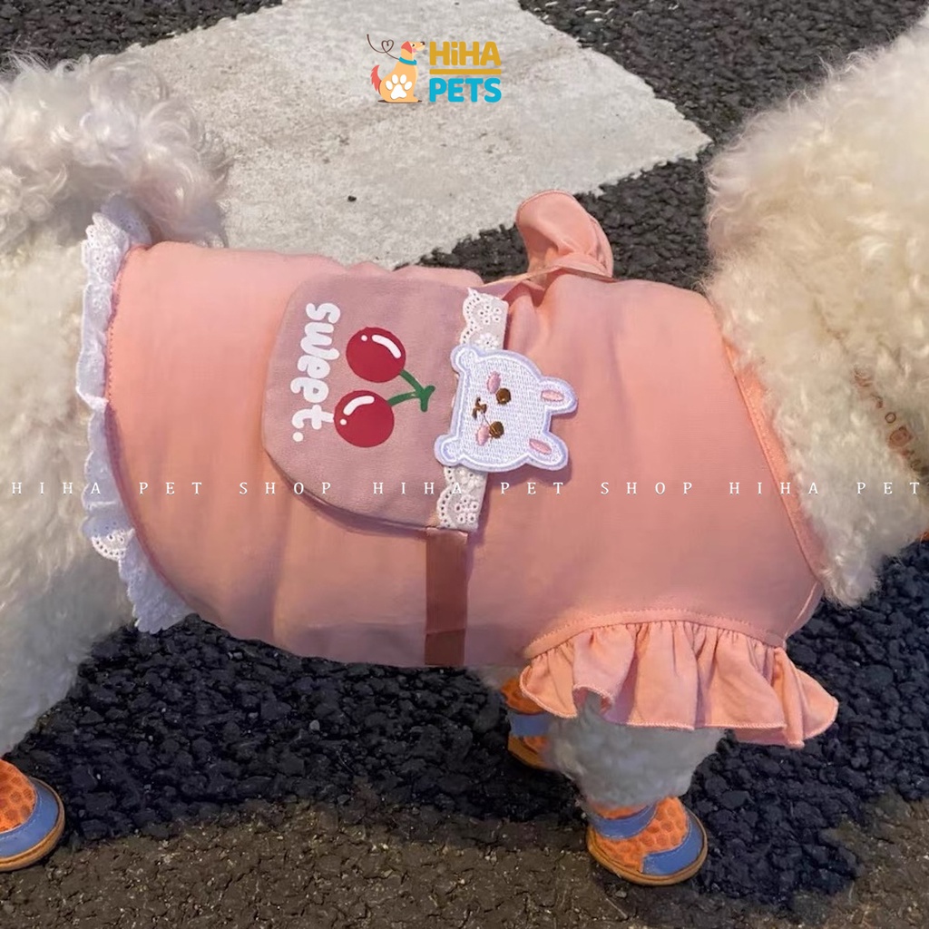 Áo Thun Chó Mèo Có Túi Đeo Mùa Hè 2022 Mát Mẻ Quần Áo Thú Cưng Dạng Ba Lỗ Dễ Thương Thun Cotton Hihapet.