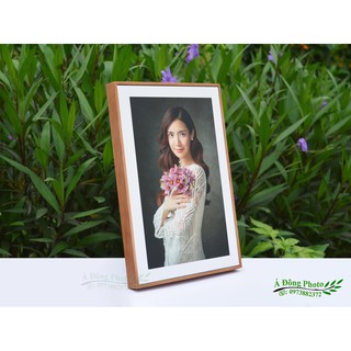 In ảnh gỗ Lụa, gỗ Mica để bàn + Khung Nổi gỗ tự nhiên - In ảnh từ Điện Thoại