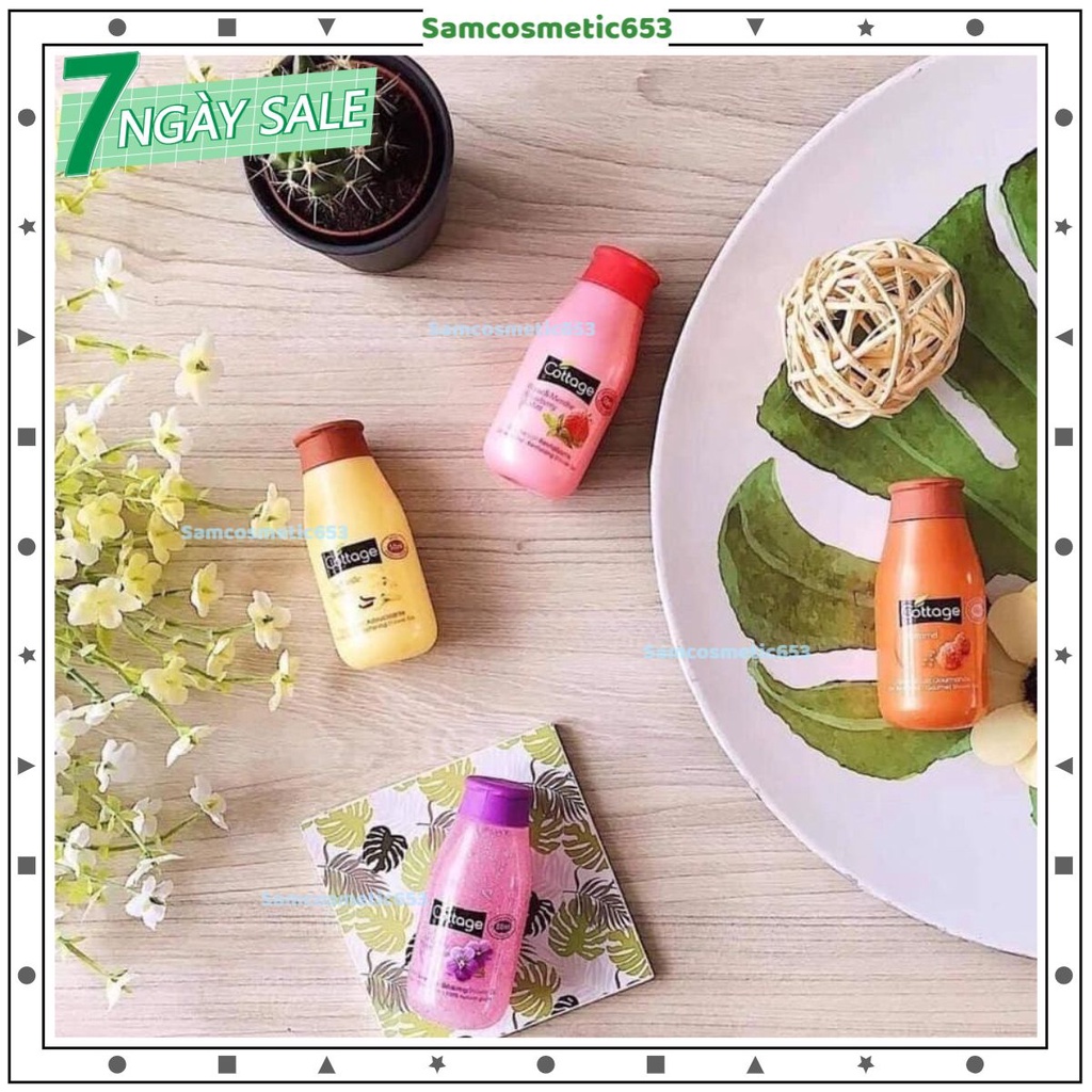 SET 4 CHAI SỮA TẮM COTTAGE PHÁP MINI COTTAGE - Pháp( 250ml x 4)