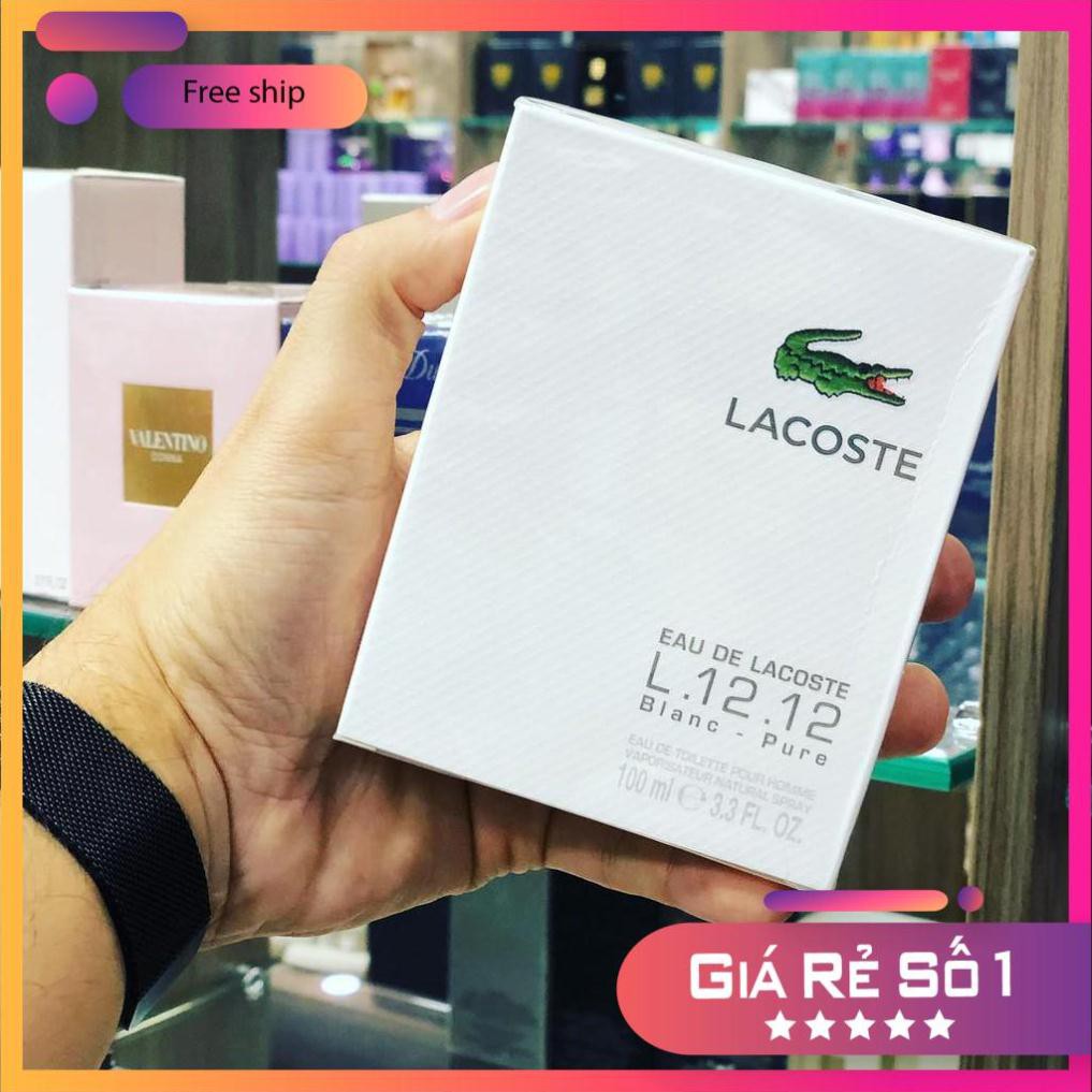 Nước hoa Lacoste L.12.12 Blanc Pure ( Lacoste trắng ) 100ml Full Seal ⚜️Hàng Authentic⚜️