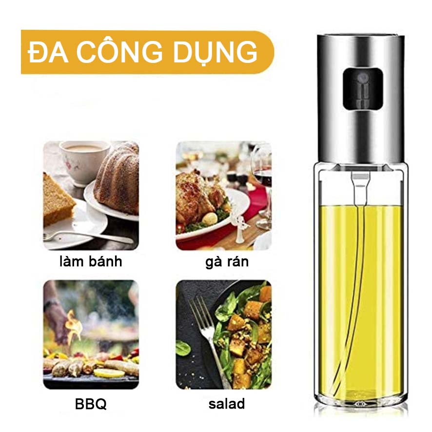 Lọ Gia Vị Thủy Tinh Dạng Xịt Cầm Tay HIKARU_HK-NA-003_Bình Thủy Tinh Cao Cấp Dễ Sử Dụng Tiện Lợi