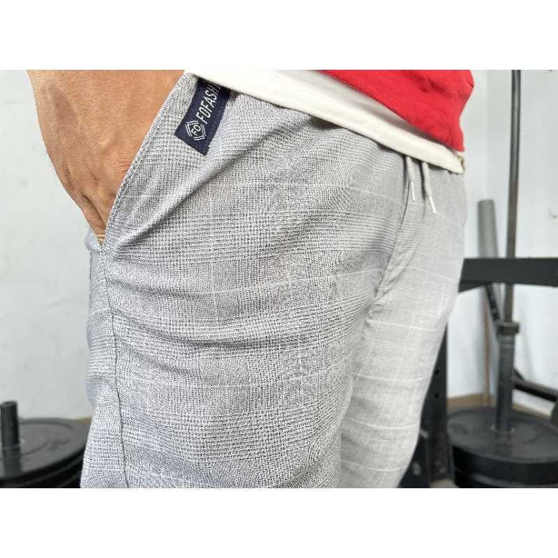 Quần kaki Nam caro chìm tinh tế