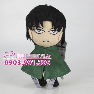 CÓ SẴN - Gấu bông Levis eren mikasa Attack On TiTan Đại Chiến Người Khổng Lồ 18cm tặng túi quà