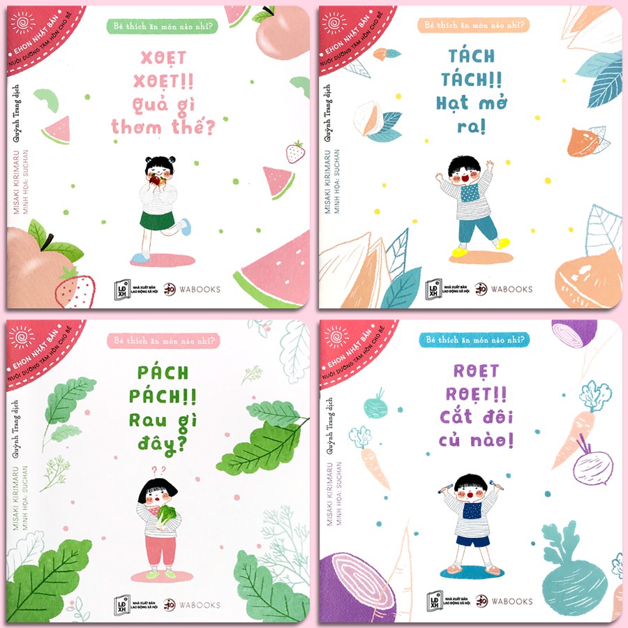 Sách - Ehon Rau Củ - Bé Thích Ăn Món Nào Nhỉ? (Combo 4 cuốn, lẻ tùy chọn)