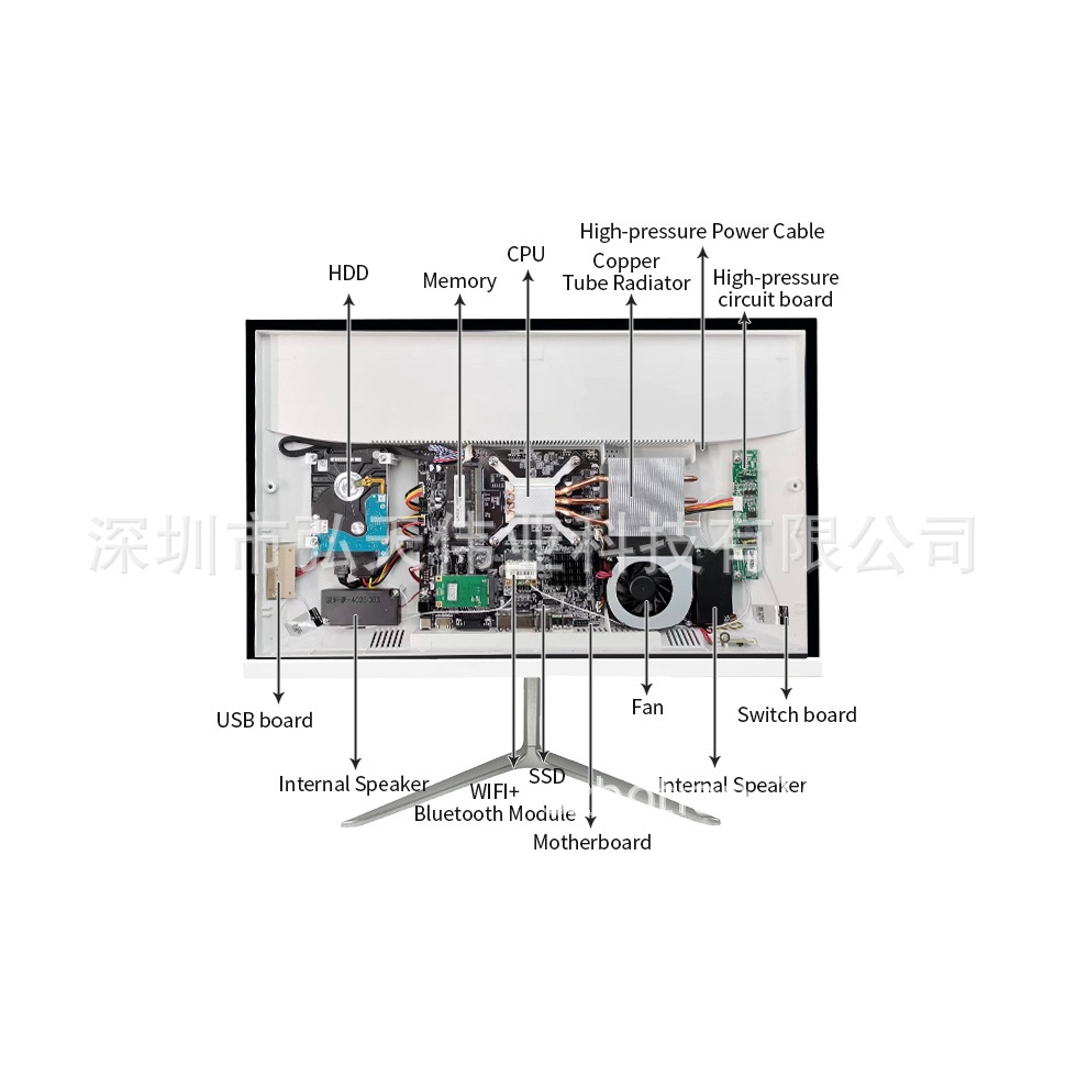 Bộ máy tính PC All in one, AIO Kiwi i3 3220, ram 8G, màn hình 24 inch