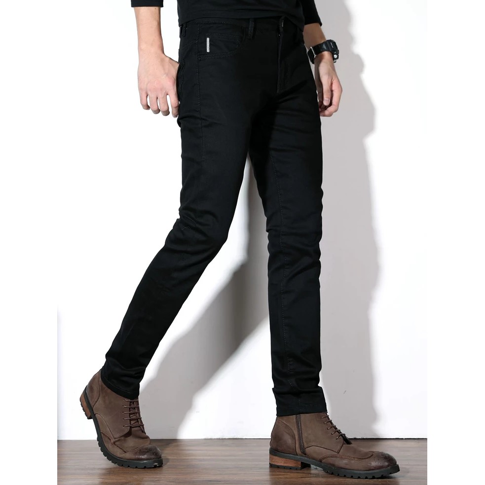 ĐỦ SIZE 28-36 QUẦN JEAN NAM ĐEN TRƠN ỐNG CÔN DÁNG BODY VẢI CO GIÃN CAO CẤP CÓ BIG SIZE ĐẠI Vakado | WebRaoVat - webraovat.net.vn