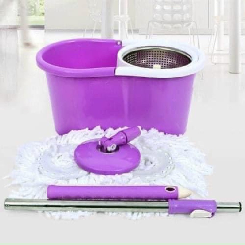 Bộ thùng lau nhà thông minh xoay 360 độ lồng inox cao cấp