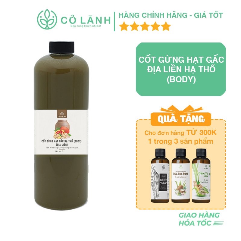 Cốt Gừng hạt gấc địa liền hạ thổ Cỏ Lành 1000ml