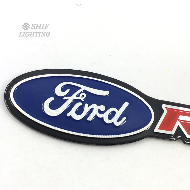 Miếng logo in chữ &quot;Ford RACING&quot; dùng trang trí oto
