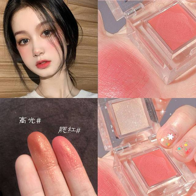 Phấn má hồng hai màu trang điểm làm sáng da tự nhiên lâu trôi