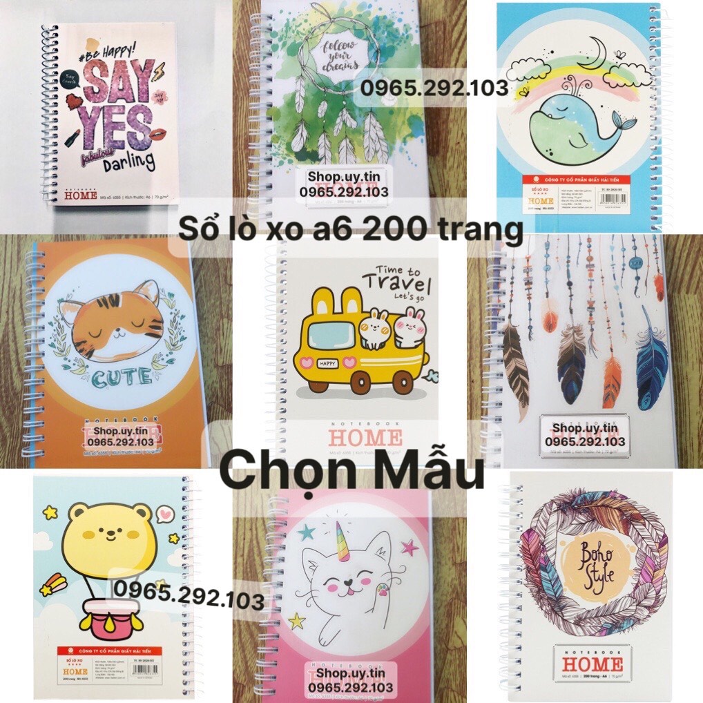 Sổ Lò Xo A6 Cầm Tay Ghi Chép 200 Trang